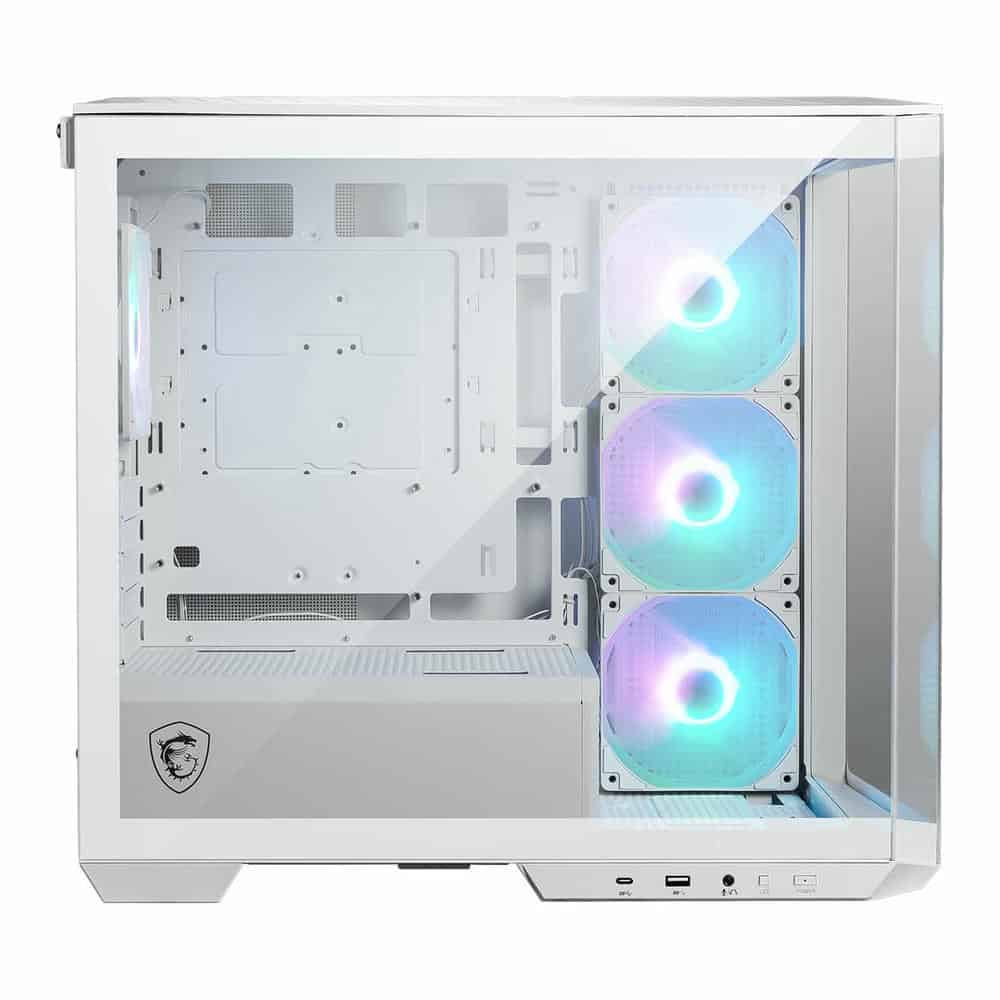 (image for) MSI MAG PANO M100R PZ Micro-ATX Tower Tempered Glass PC Gaming Case White